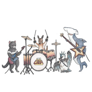 Head Crush ~ Greeting Card featuring Watercolour & Ink Illustration by Stephanie Gray