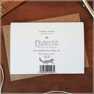 Summer Parade ~ Greeting Card featuring Watercolour & Ink Illustration by Stephanie Gray