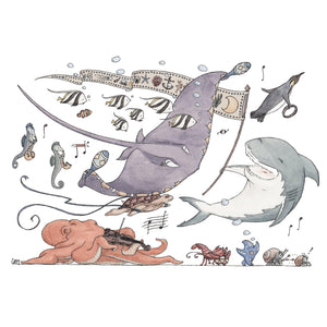 Winter Parade ~ Greeting Card featuring Watercolour & Ink Illustration by Stephanie Gray