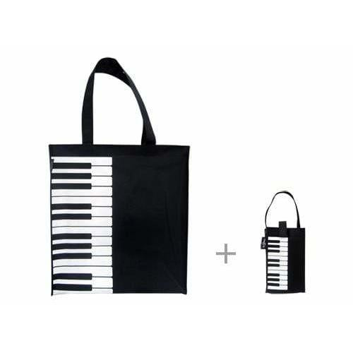 Music Bumblebees Music Bag Black Music Tote Bag Keyboard Design with Phone Holder