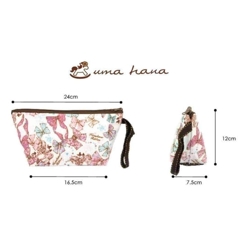 Image of Uma Hana Music Bag Key - Blue Uma Hana Music Themed Water Resistant Classic Cosmetic Bag/Pencil Case