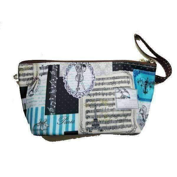Uma Hana Music Bag Key - Blue Uma Hana Music Themed Water Resistant Classic Cosmetic Bag/Pencil Case