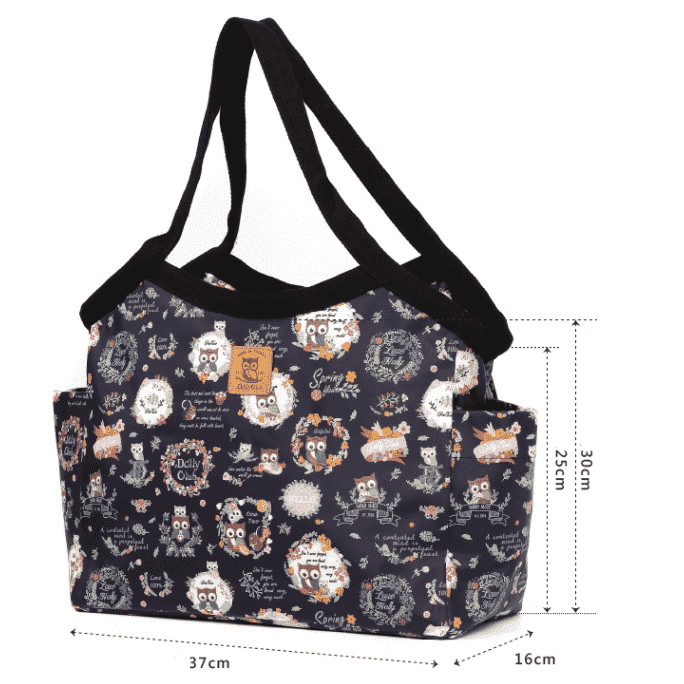 Music Bumblebees Music Bag Large Classic Shoulder Bag (Water Resistant) (Blue Stripe on White Pattern) - Kittens & Keys Series