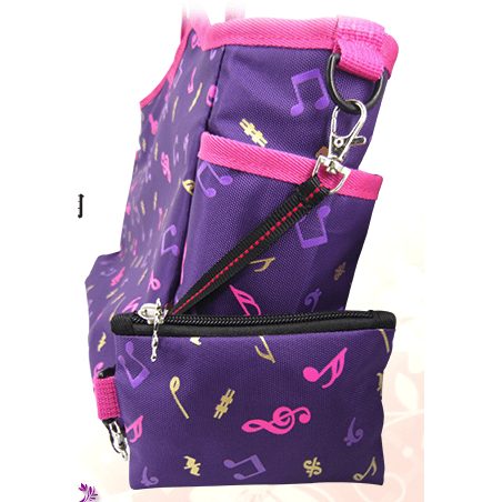 Image of Music Bumblebees Music Bag Purple Music Themed Tote Bag