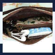Image of Uma Hana Music Bag Uma Hana Music Themed Water Resistant Double Zipper Shoulder Bag