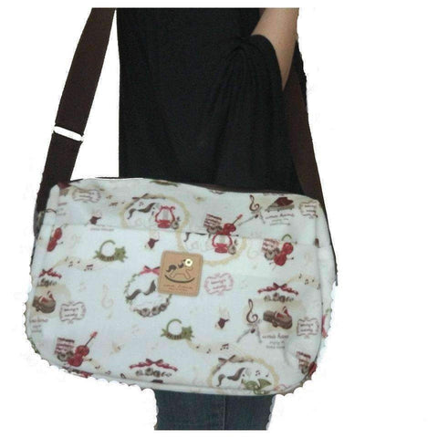 Image of Uma Hana Music Bag Uma Hana Music Themed Water Resistant Large Shoulder Bag