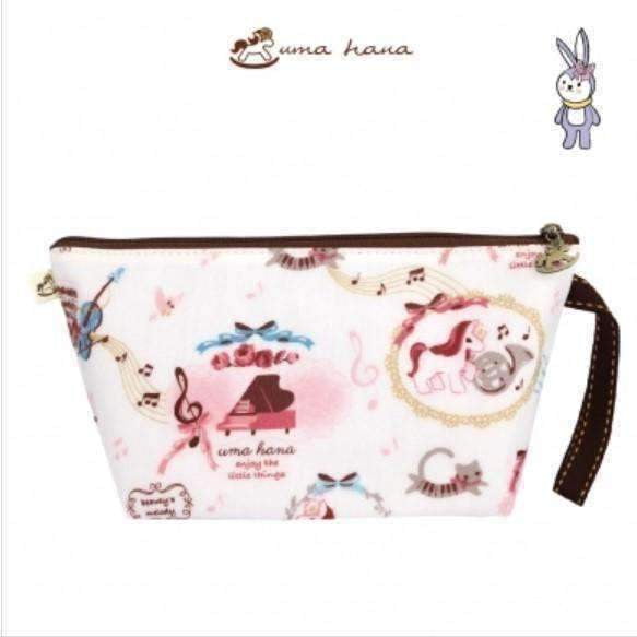 Uma Hana Music Bag Unicorn - Cream Uma Hana Music Themed Water Resistant Classic Cosmetic Bag/Pencil Case