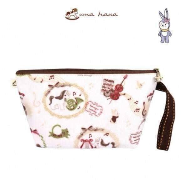 Uma Hana Music Bag Unicorn - Green Uma Hana Music Themed Water Resistant Classic Cosmetic Bag/Pencil Case