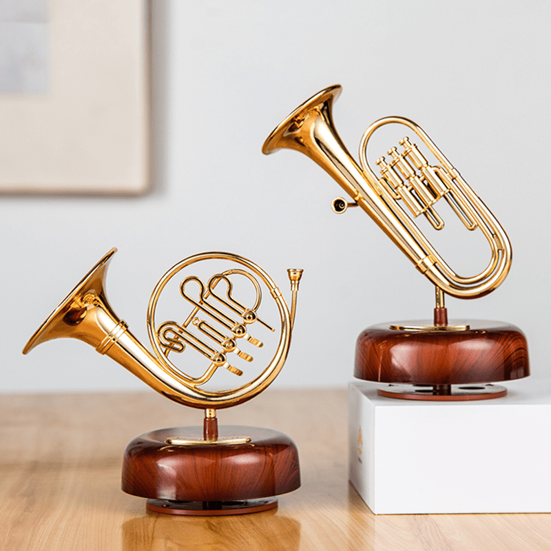 Taobao Music Boxes Brass Instruments Rotating Music Box - French Horn, Tuba and Saxophone