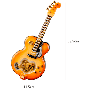 Guitar Jewellery and Music Box with Dancing Figurine