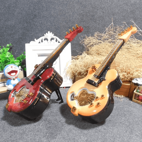 Image of Taobao Music Boxes Guitar Jewellery and Music Box with Dancing Figurine
