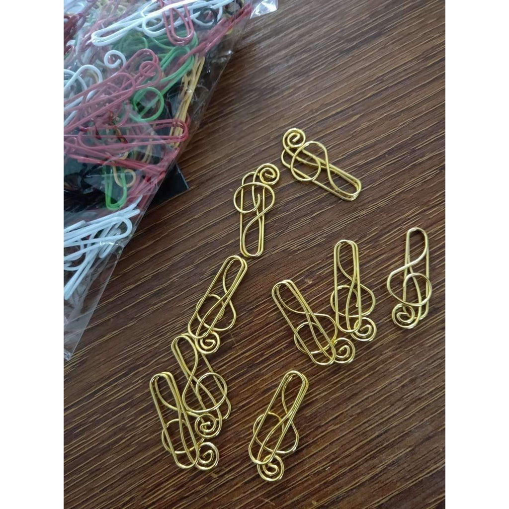 Music Bumblebees Music Clips G Clef Paper Clips - Set of 20