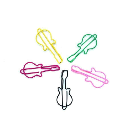 Image of Music Bumblebees Music Clips Guitar Paper Clips - Set of 20