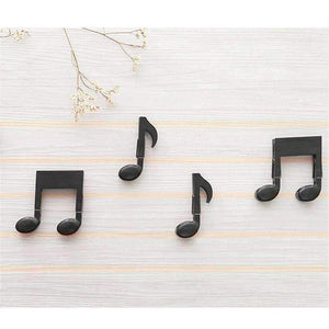 Music Notes Black Clips/Pegs - Set of 2
