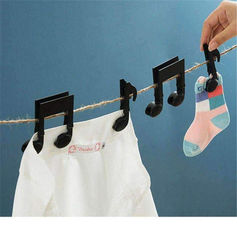 Image of Music Bumblebees Music Clips Music Notes Black Clips/Pegs - Set of 2