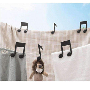 Music Bumblebees Music Clips Music Notes Black Clips/Pegs - Set of 2