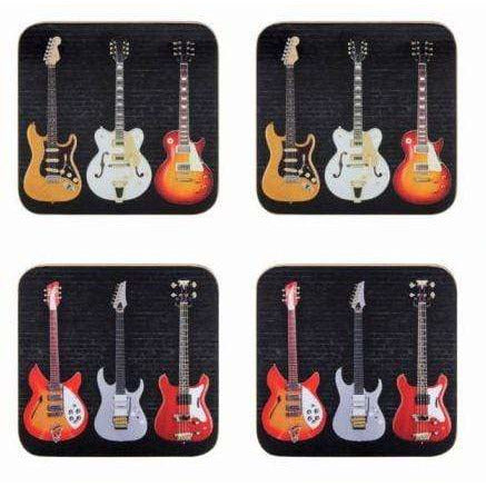 Music Bumblebees Music Coasters Electric Guitars Coasters Set of 4