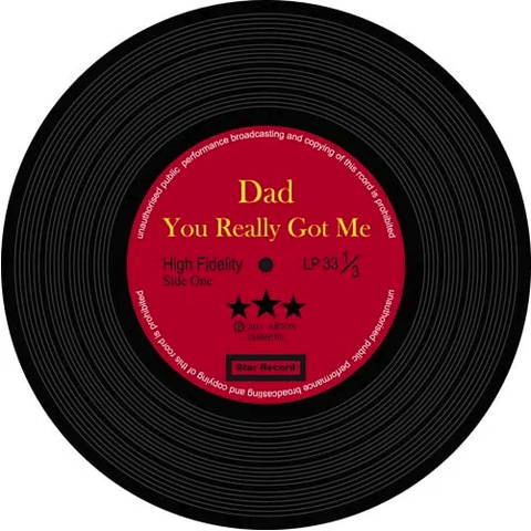 Image of Music Themed Record Coasters - All Time Favourite Dad (Set of 8)