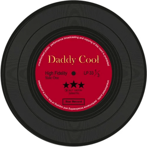 Image of Music Themed Record Coasters - All Time Favourite Dad (Set of 8)