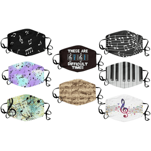 Music Bumblebees Music Fashion Music Themed Face Mask - various designs