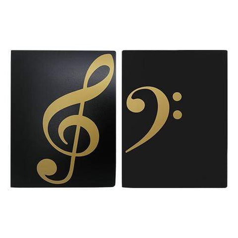 Image of Music Bumblebees Music Folder A3&A4 Combined Clear Display Folder (20 pockets) - Music Notes
