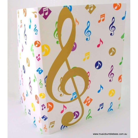 Image of Music Bumblebees Music Folder A4 Clear Display Music Folder (20 pockets) - Colour