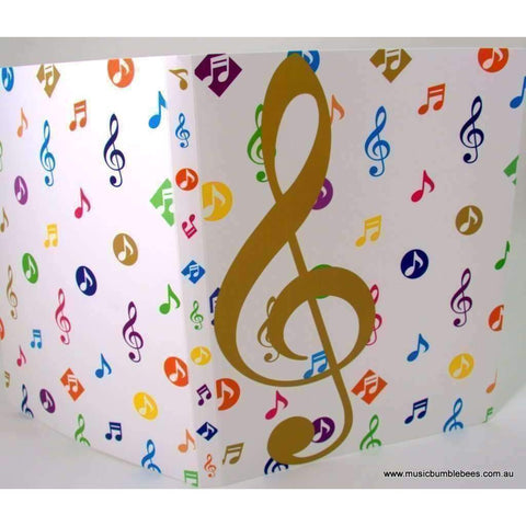 Image of Music Bumblebees Music Folder A4 Clear Display Music Folder (20 pockets) - Colour