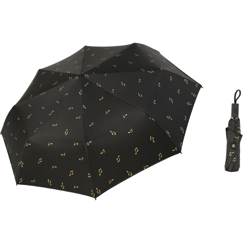 Music Bumblebees Music Gifts Black Music Themed Musical Notes Black and White Retractable Umbrella