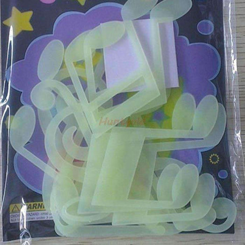 Music Bumblebees Music Gifts for Kids Glow in the Dark 3D Fluorescence Music Notes 15 pcs