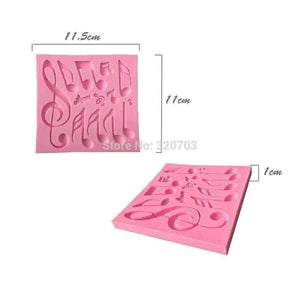 Music Themed Fondant Icing Decoration Mould with Music Notes