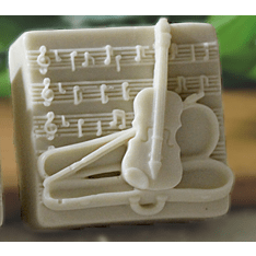 Image of Musical Instruments Handmade Soap Mould Small