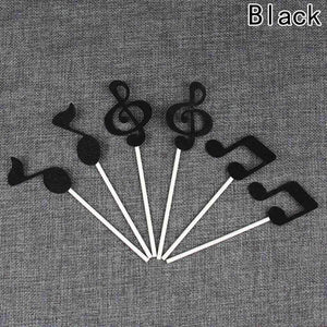 Music Notes Sticks for Cakes Cupcake Decorations - pack of 6