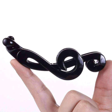 Image of vendor-unknown Music Gifts G Clef/Treble Clef Music Note Black Large Hair Clip