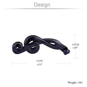 G Clef/Treble Clef Music Note Black Large Hair Clip/Claw Clip