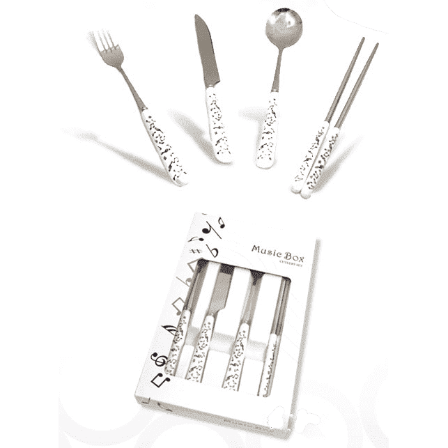 Music Bumblebees Music Gifts,Mother's Day Gifts,For Her Music Themed Cutlery Set