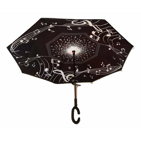 Image of Music Bumblebees Music Gifts Music Bumblebees Musical Notes Inverted Umbrella