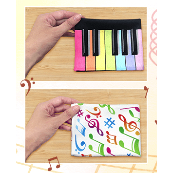 Music Bumblebees Music Gifts Square Music Themed Cleaning Cloth