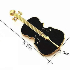 Music Bumblebees Music Jewellery Black Cello Brooch / Pin - Music Gift