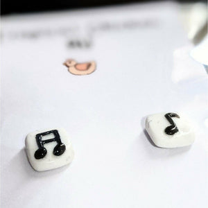 Handmade Music Themed Earrings - Tropical Chicken