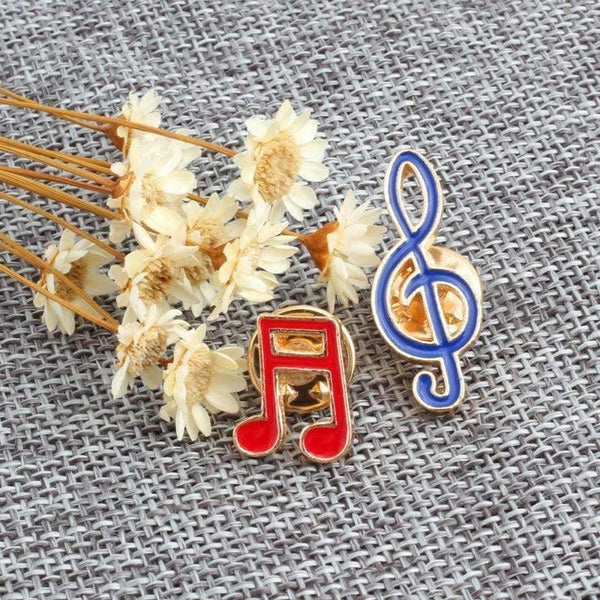 Rhinestone Treble Clef Brooch Pin | FINOX