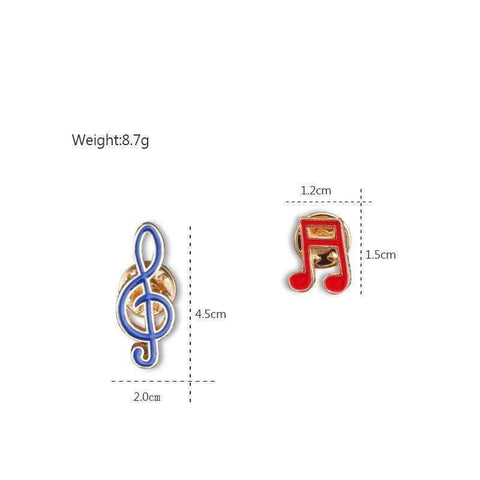 Image of Music Bumblebees Music Jewellery Music Notes Brooch / Pin Set - Set of 2 - Music Gift