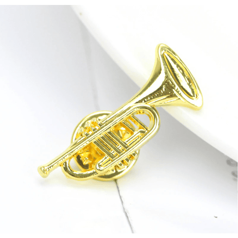 Image of Music Bumblebees Music Jewellery Trumpet Musical Instrument Pins/Brooches - Piano, Violin, Electric Guitar and Trumpet