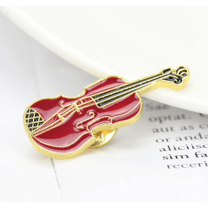 Musical Instrument Pins/Brooches - Piano, Violin, Electric Guitar and ...