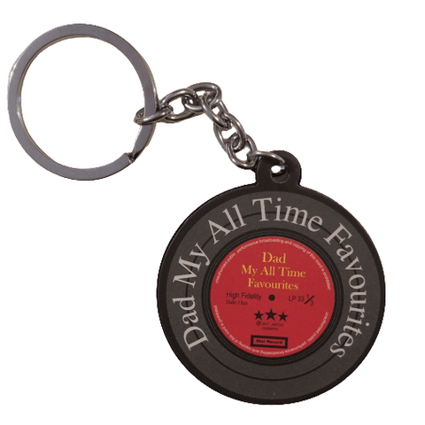Image of Vinyl Record Keyring - Favourite Dad "Dad My All Time Favourites"