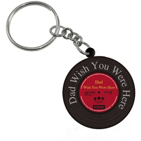 Vinyl Record Keyring - Favourite Dad "Dad Wish You Were Here"