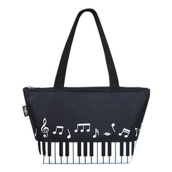 Music Bumblebees Music Lunch Bag Black and White Keyboard Lunch Bag