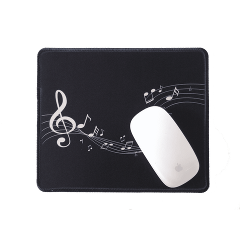 Image of Music Bumblebees Music Mouse Pad Music Bumblebees Music Themed Black and White Mouse Pad