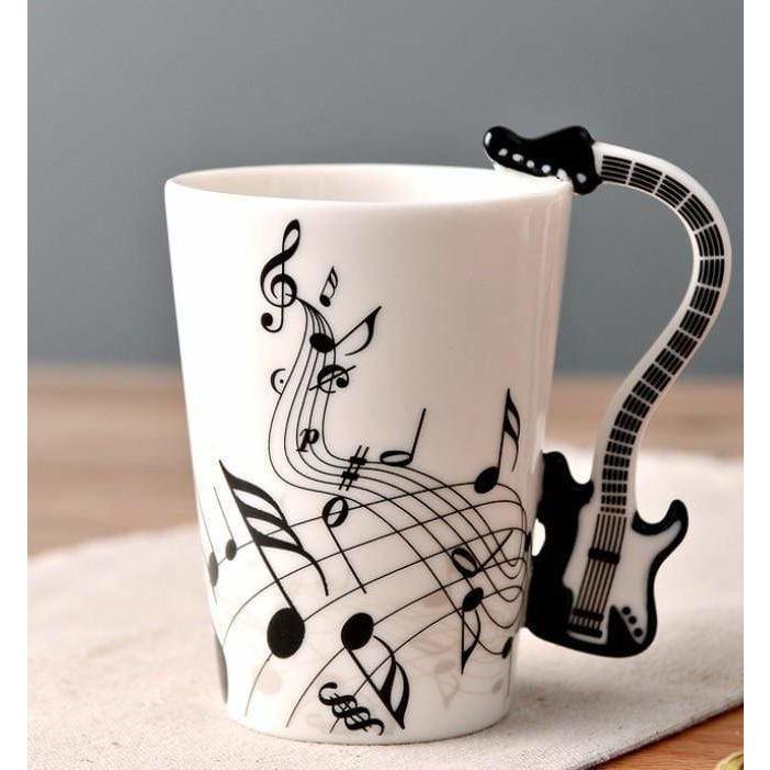 Midsouth Products 'Music Is Passion' 16 Oz. Mug With Cool Guitar Handle – Hand Wash Only, Perfect Gift For Musicians