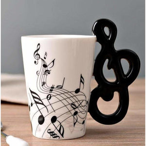 Music Themed Mug/Cup with G Clef Handle