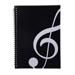 Large 50-Sheet Music Themed Spiral Bound Notebook